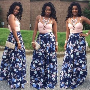 Floral Maxi Skirt